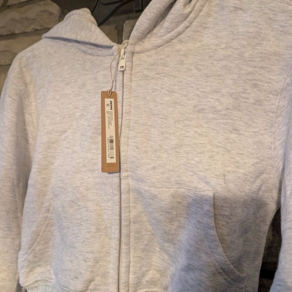 Light Gray Women's Zip Hoodie - Picture 3 of 3